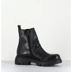 GARRICE LAB Boots légères en cuir à zip asymétrique - NACO07 CARLY NERO NOIR