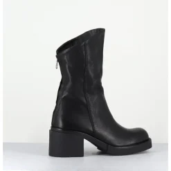 Online GARRICE LAB Boots légères esprit biker en cuir - YAMA LAVATO NERO NOIR