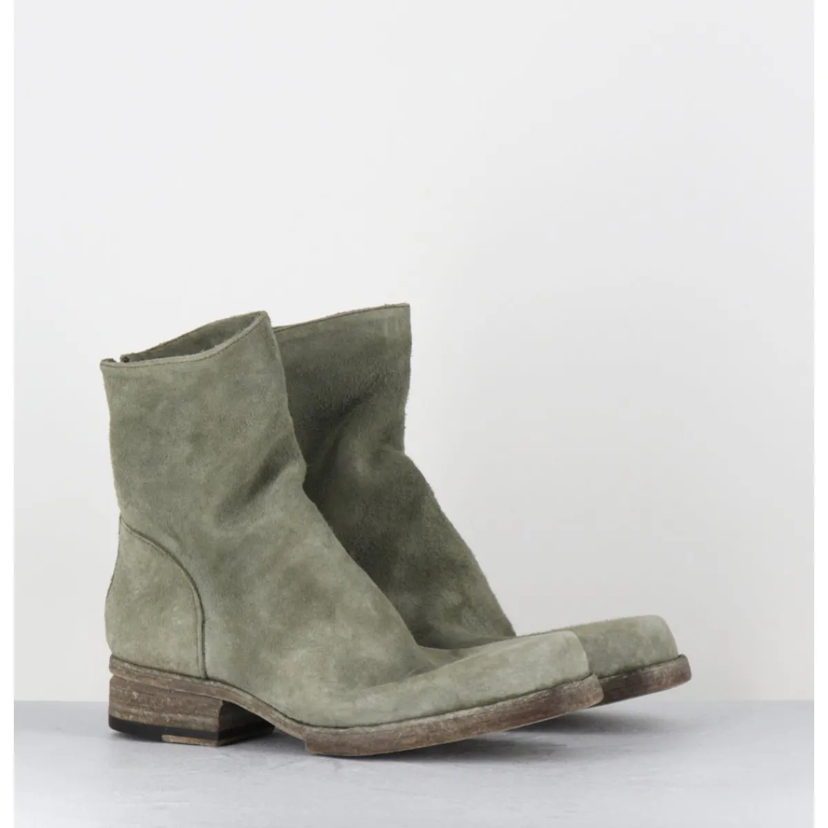 Best SHOTO Boots ligne avant-garde en daim lavé kaki - 51798 VERDE WASHED