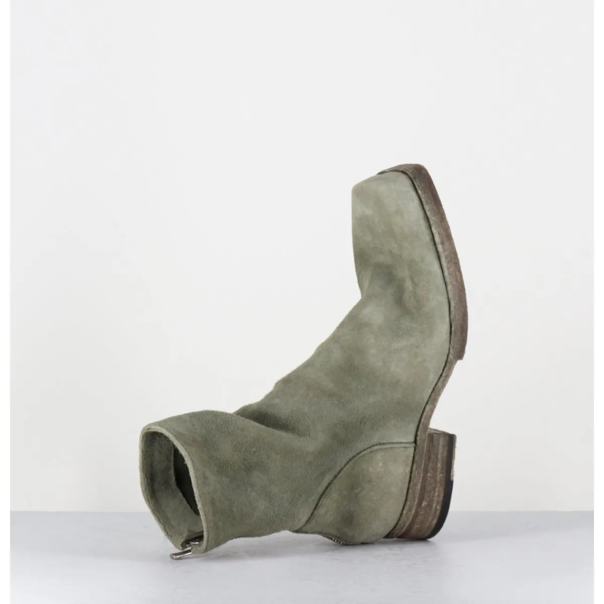 Best SHOTO Boots ligne avant-garde en daim lavé kaki - 51798 VERDE WASHED