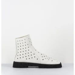 Discount ANTONIO BARBATO Boots minimalistes légères en daim blanc ajouré - 1104 NABUK AVORIO