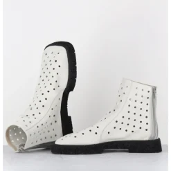 Discount ANTONIO BARBATO Boots minimalistes légères en daim blanc ajouré - 1104 NABUK AVORIO