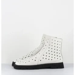 Discount ANTONIO BARBATO Boots minimalistes légères en daim blanc ajouré - 1104 NABUK AVORIO