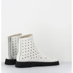 Discount ANTONIO BARBATO Boots minimalistes légères en daim blanc ajouré - 1104 NABUK AVORIO