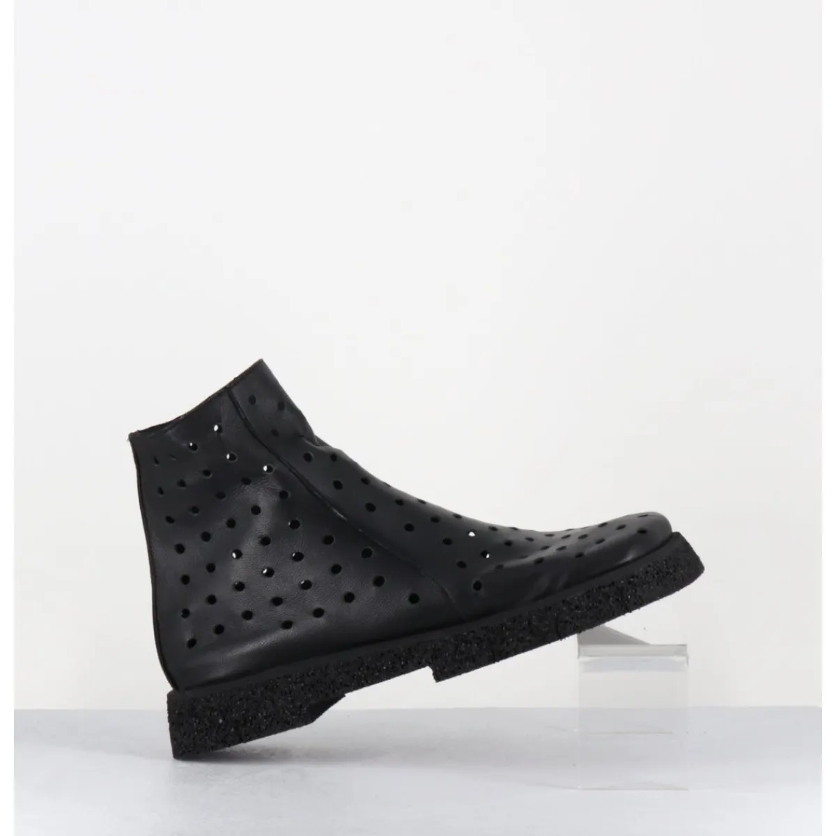 Best ANTONIO BARBATO Boots minimalistes légères en cuir ajouré - 1104 NAPPA NERO NOIR