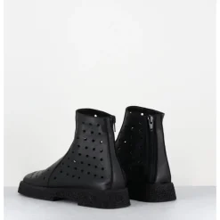 Best ANTONIO BARBATO Boots minimalistes légères en cuir ajouré - 1104 NAPPA NERO NOIR