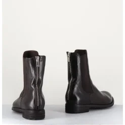 Outlet OFFICINE CREATIVE Boots plates en cuir & élastique - LEXIKON073 MORO MARRON