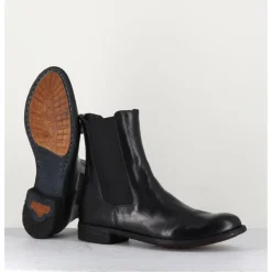 Sale OFFICINE CREATIVE Boots plates en cuir & élastique - LEXIKON073 NERO NOIR