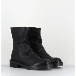 Clearance GARRICE LAB Boots plates en cuir - NATORI LAVATO NERO NOIR