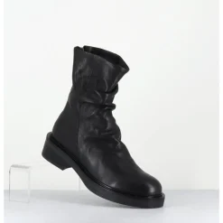 Clearance GARRICE LAB Boots plates en cuir - NATORI LAVATO NERO NOIR