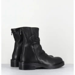Clearance GARRICE LAB Boots plates en cuir - NATORI LAVATO NERO NOIR