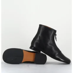 Online AUDLEY Boots plates en cuir souple à zip - MARIA BLACK NAPPA NOIR