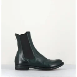 New OFFICINE CREATIVE Boots plates en cuir & élastique - LEXIKON073 FRENCH LOVER VERT