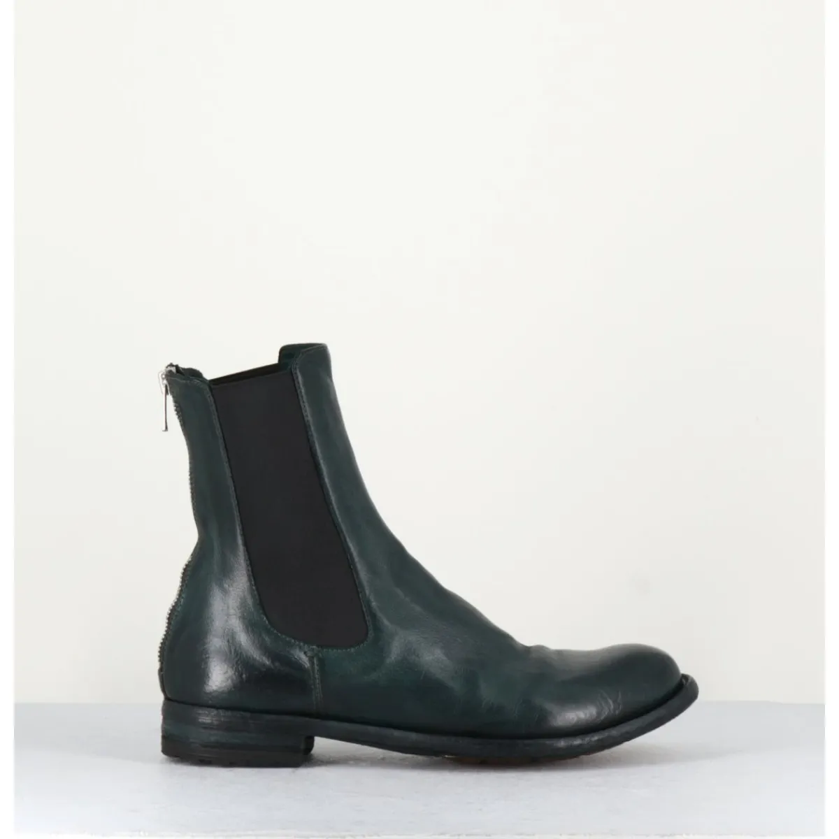 New OFFICINE CREATIVE Boots plates en cuir & élastique - LEXIKON073 FRENCH LOVER VERT