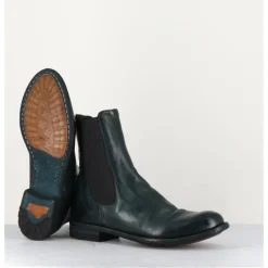 New OFFICINE CREATIVE Boots plates en cuir & élastique - LEXIKON073 FRENCH LOVER VERT