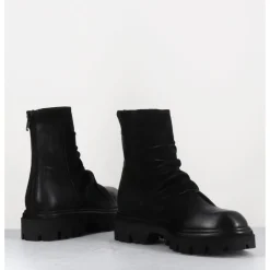 Hot GARRICE LAB Boots plates en daim gras - STABI KATHY NERO NOIR