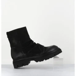 Hot GARRICE LAB Boots plates en daim gras - STABI KATHY NERO NOIR