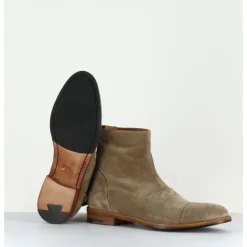 Outlet ALBERTO FASCIANI Boots plates en daim - ZOE 56067 LARICE TAUPE