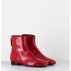 Sale HALMANERA Boots plates 60s en cuir souple - PAM26 GLAZE PASSION ROUGE