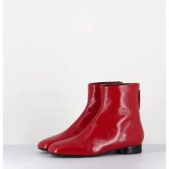 Sale HALMANERA Boots plates 60s en cuir souple - PAM26 GLAZE PASSION ROUGE