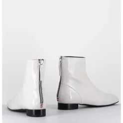 New HALMANERA Boots plates 60s en cuir vernis - PAM26 NAPLAK ICE BLANC