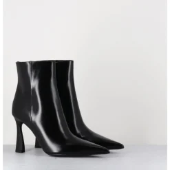 Hot PREMIATA Boots pointues talon haut cuir glacé - M6594 SPLENDID NERO NOIR
