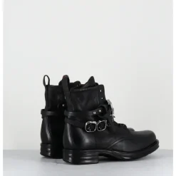 Online A.S.98 Boots rangers à lacets en cuir sangle à boucle - A50211 NERO NOIR