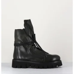 GARRICE LAB Boots rangers en cuir vert - SMILE08 BOTTLE