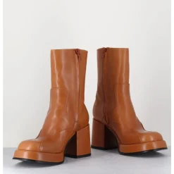 Best GARRICE LAB Boots 70s en cuir beige - ARCHI CUOIO CAMEL