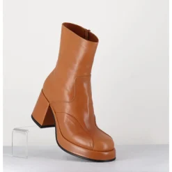 Best GARRICE LAB Boots 70s en cuir beige - ARCHI CUOIO CAMEL