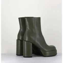 Online GARRICE LAB Boots 70s en cuir khaki - AIKO NAPPA OBEROY VERT