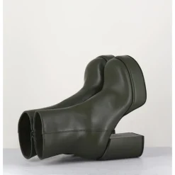 Online GARRICE LAB Boots 70s en cuir khaki - AIKO NAPPA OBEROY VERT