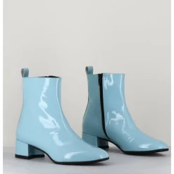 Online GARRICE LAB Boots 60s en cuir vernis - JANE VERNICE FAEDA BLEU