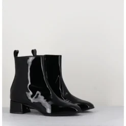 Hot GARRICE LAB Boots 60s en cuir vernis - JANE VERNICE NERO NOIR