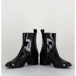 Hot GARRICE LAB Boots 60s en cuir vernis - JANE VERNICE NERO NOIR