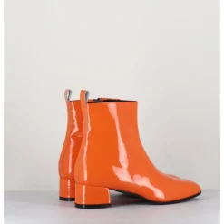 Outlet GARRICE LAB Boots 60s en cuir vernis - JANE VERNICE ORANGE