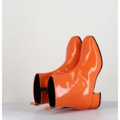 Outlet GARRICE LAB Boots 60s en cuir vernis - JANE VERNICE ORANGE