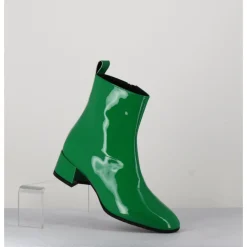 New GARRICE LAB Boots 60s en cuir vernis - JANE VERNICE VERDE VERT