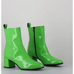 GARRICE LAB Boots 60s en cuir vernis - SAMUI4 VERNICE VERDE VERT