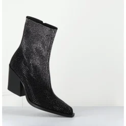 Clearance GARRICE LAB Boots santiag talon haut & clous - ROCK24 CHELIN NERO NOIR