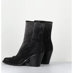 Clearance GARRICE LAB Boots santiag talon haut & clous - ROCK24 CHELIN NERO NOIR