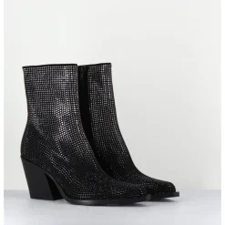 Clearance GARRICE LAB Boots santiag talon haut & clous - ROCK24 CHELIN NERO NOIR