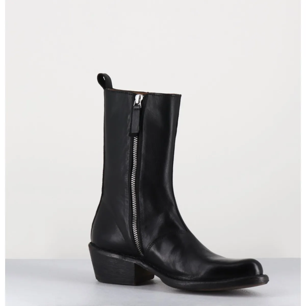 MOMA Boots santiags en cuir - 1CS425 CUSNA NERO NOIR