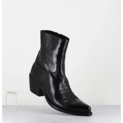 Clearance LEMARGO Boots santiags en cuir - GU02C DIVER NERO NOIR