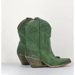 Sale ELENA IACHI Boots santiags en daim - E2016 TEXAN GREEN VERT
