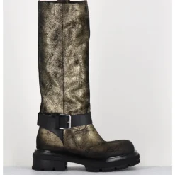 Clearance ELENA IACHI Boots semelle épaisse or brossé et noir - E4002-L DAZ GOLD BRONZE