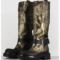 Clearance ELENA IACHI Boots semelle épaisse or brossé et noir - E4002-L DAZ GOLD BRONZE