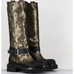 Clearance ELENA IACHI Boots semelle épaisse or brossé et noir - E4002-L DAZ GOLD BRONZE