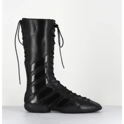 Best MIISTA Boots sneakers à lacets en cuir bi-matière - IMOGEN BLACK LACE NOIR