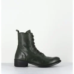 Online OFFICINE CREATIVE Boots souples en cuir à boutons - LISON CAOU036 VERDE VERT